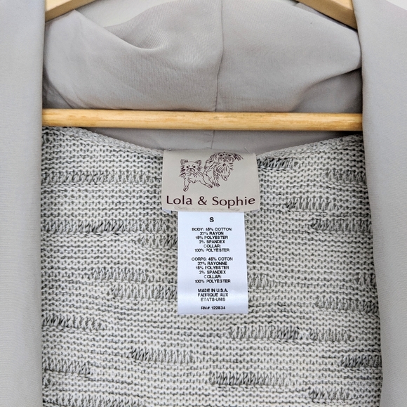 🇺🇸 Lola & Sophie Drape Cardigan Sweater Made in USA - Picture 5 of 6